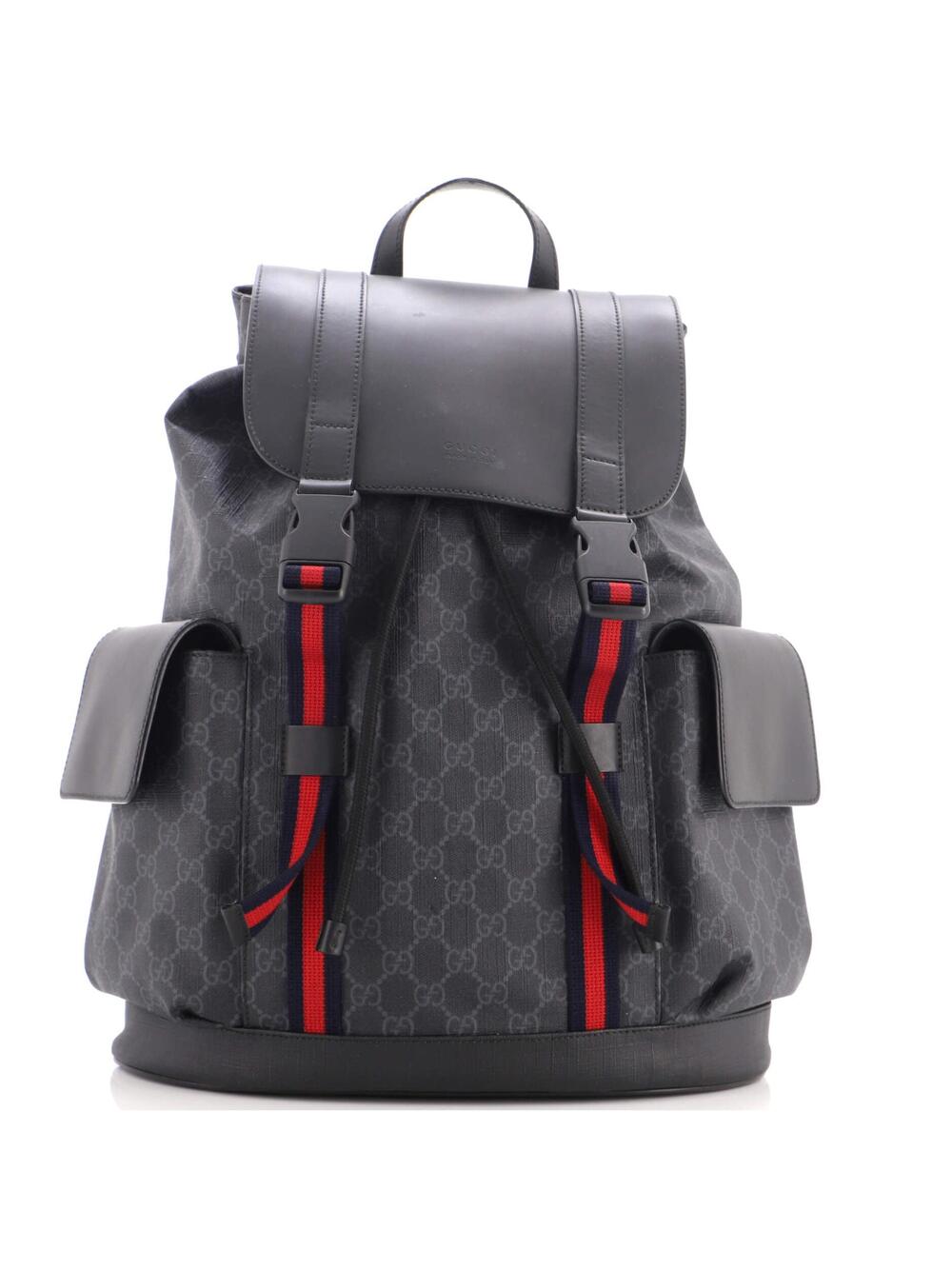Gucci Double Pocket Buckle Backpack Gg #365575G17B